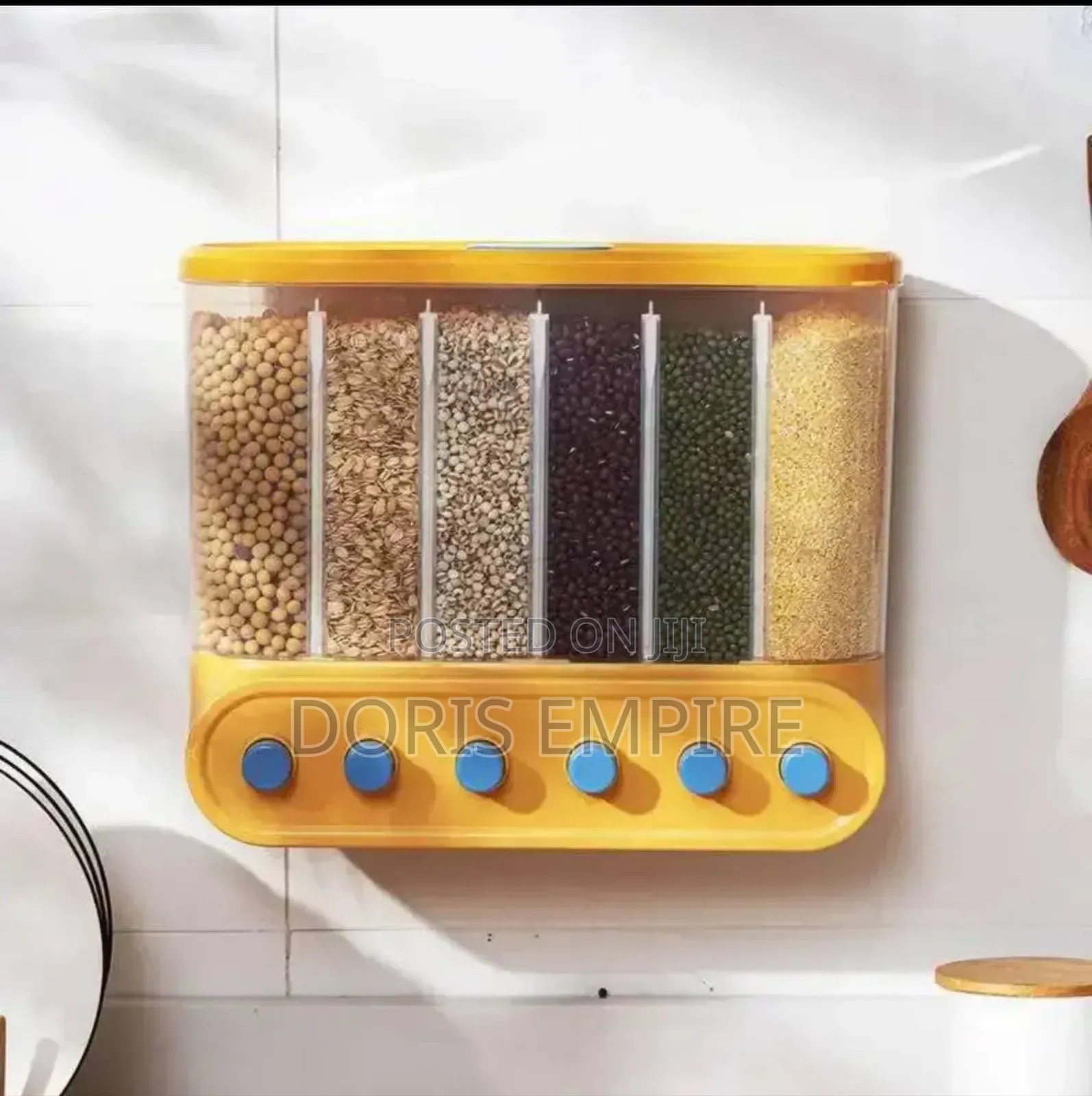 Kitchen Rice Dispensers Wall-Mounted Food Storage Container