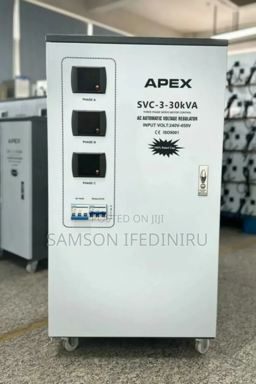 Apex 30kva Servo 3phase Automatic Voltage Stabilizer