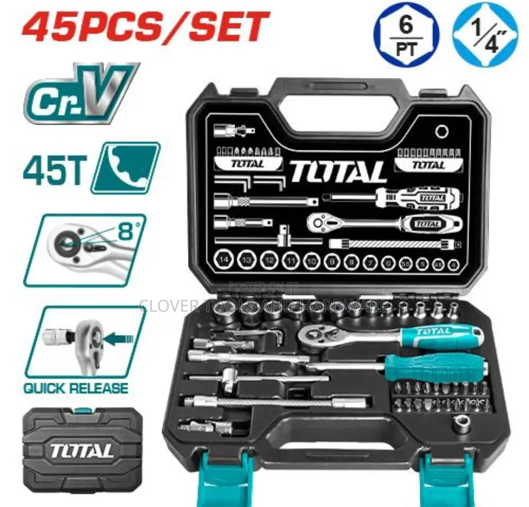 45 PCS 1/4" Socket Set Tht141451