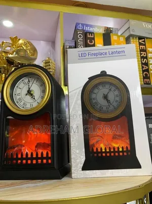 Fireplace With Wall Clock