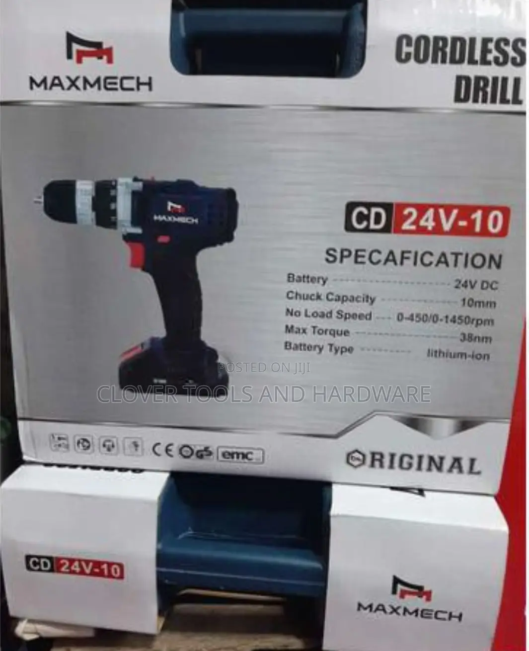 Maxmech 24V Cordless Drill Machine With 2 Batteries