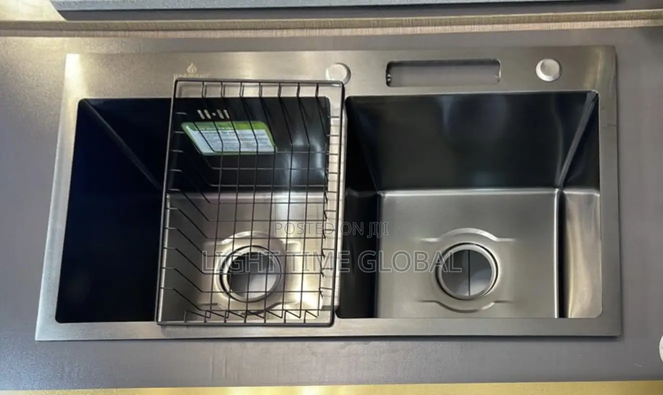 Black Double Blow Kitchen Sink