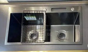 Black Double Blow Kitchen Sink