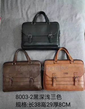 Jeep Luxury Genuine Forever Leather Men’S Office/Laptop Bag