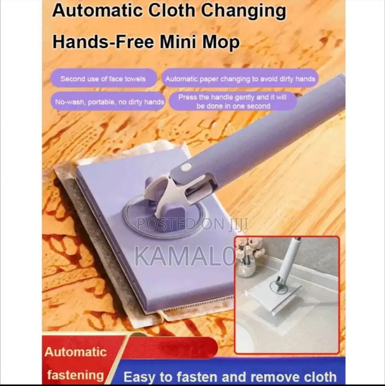 Automatic Cloth Changing Mop 360 Rotation Floor Cleaner Mop