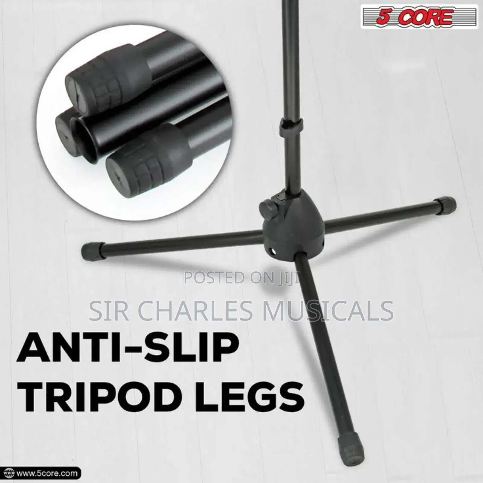 High Quality 3 Leg Boom Double Microphone Stand