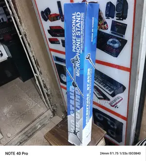 High Quality 3 Leg Boom Double Microphone Stand