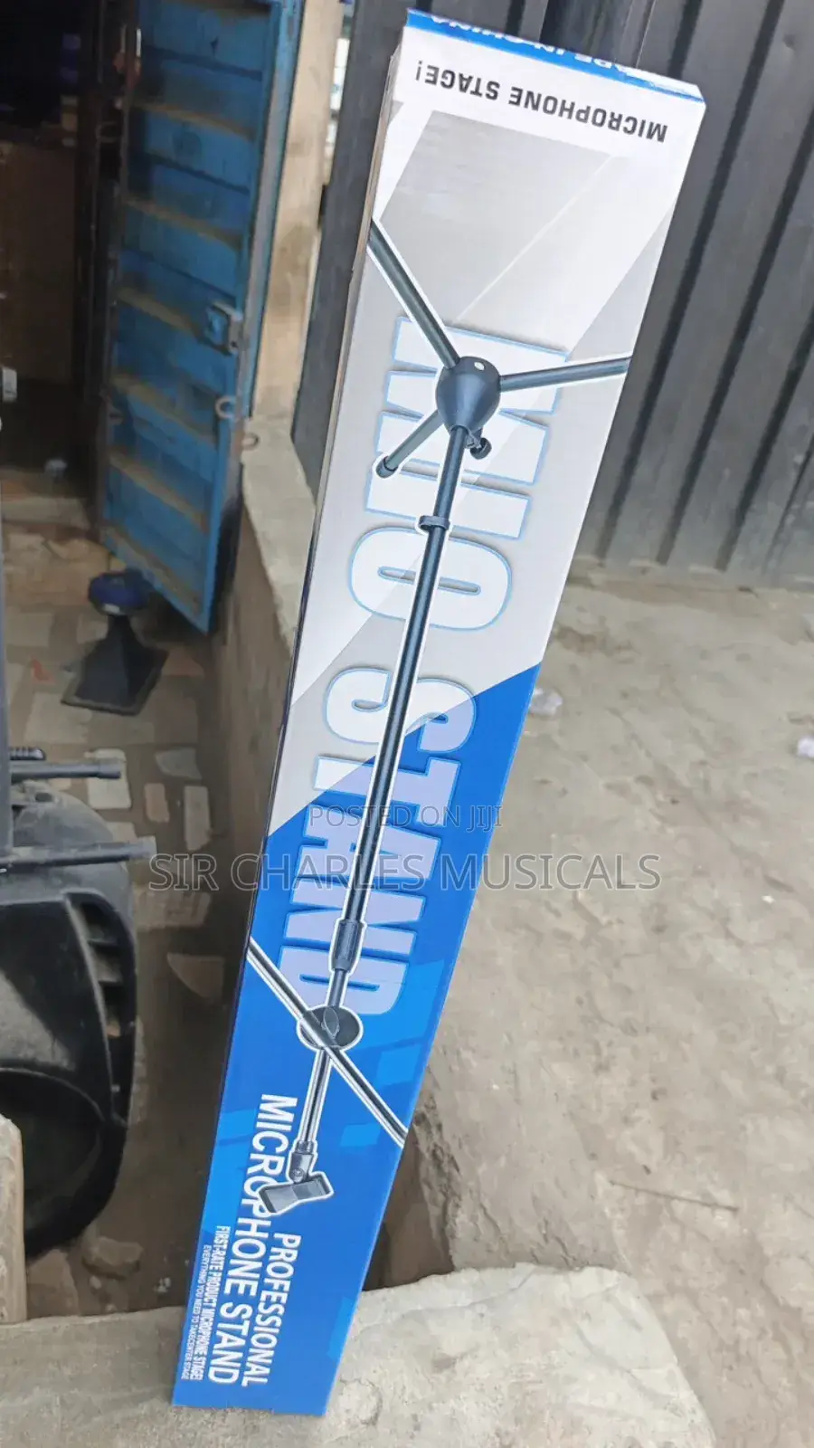 High Quality 3 Leg Boom Double Microphone Stand