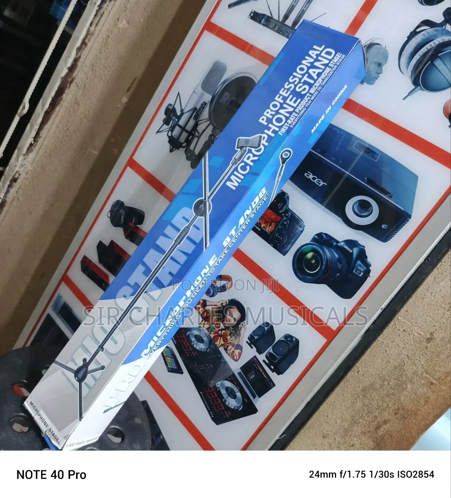 High Quality 3 Leg Boom Double Microphone Stand