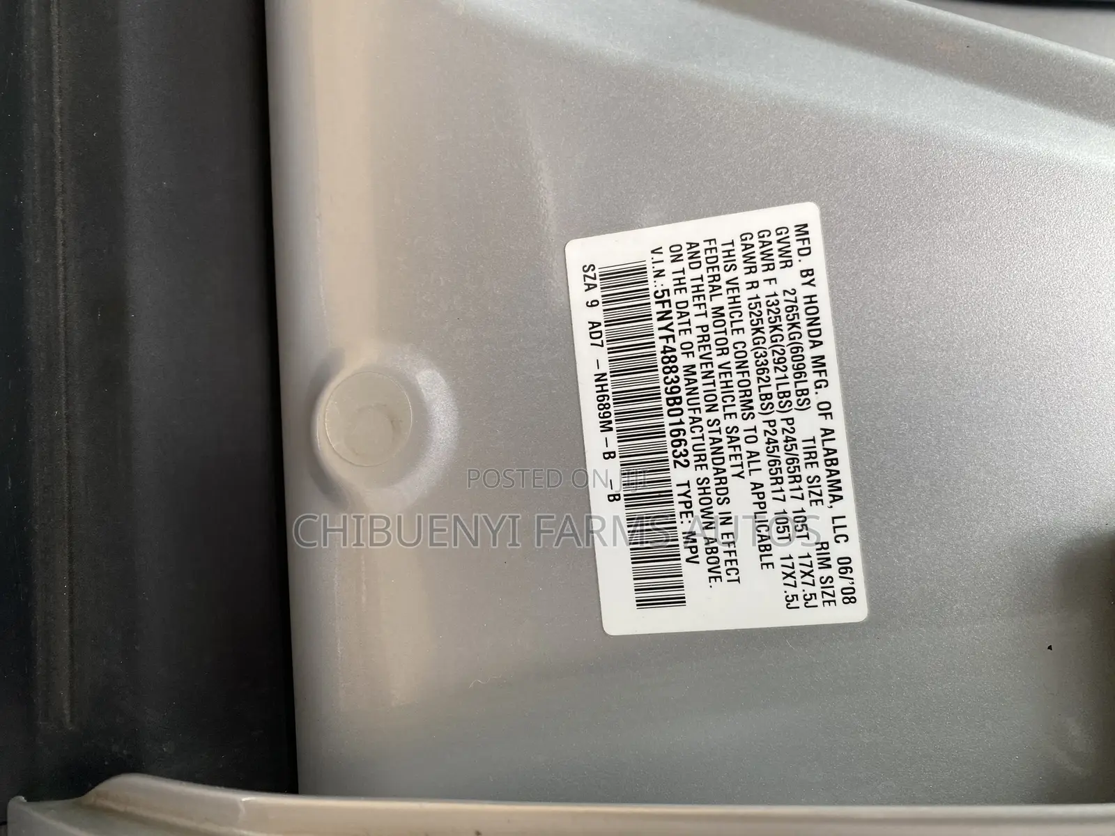 Honda Pilot 2009 Silver