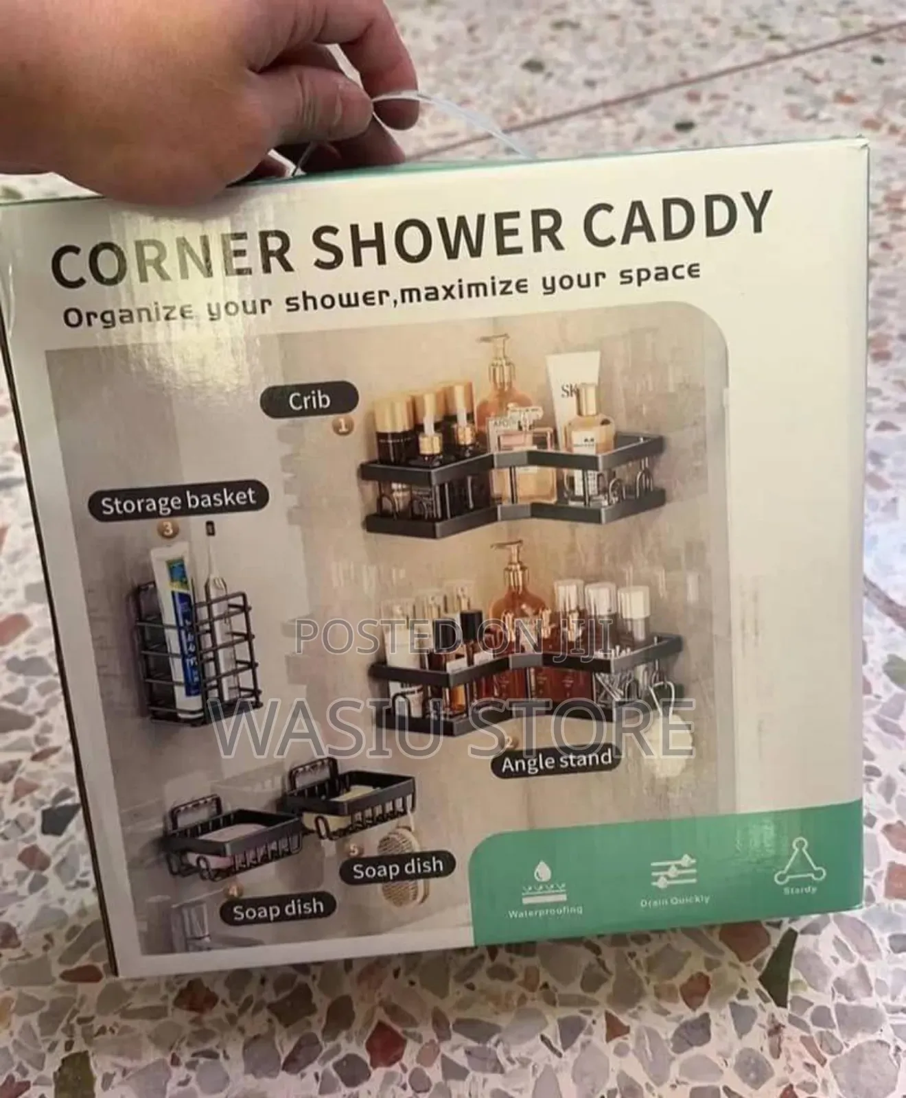 5pcs Non Punching Corner Multipurpose Shelf
