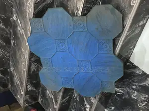 Circle Mat Versace Head Ashler Slate Random Stone Cobble