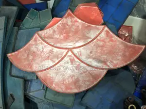 Spider Mat Cobble Stone Rossete Mat Wooden Frame Radom Stone