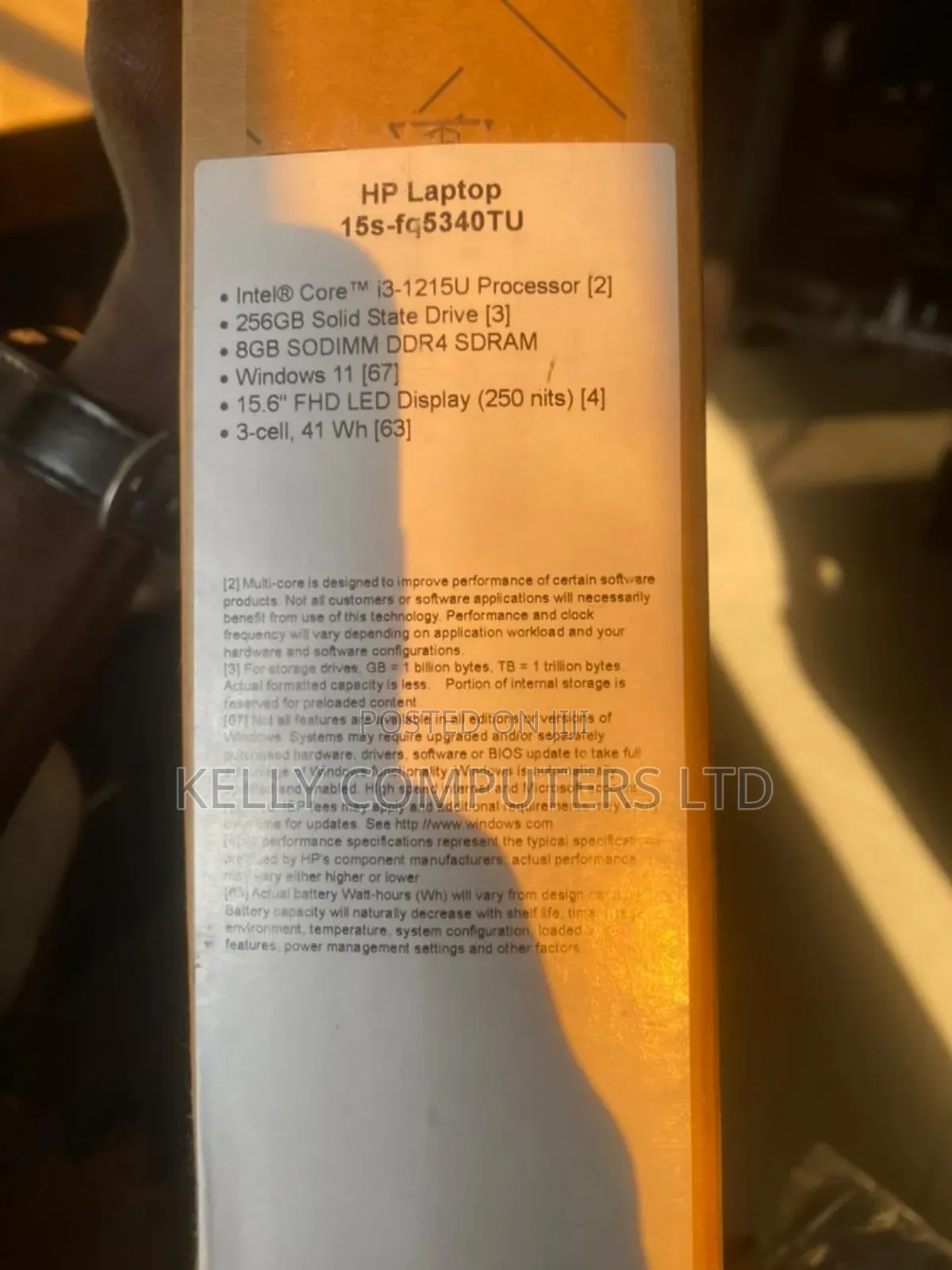 New Laptop HP 15 8GB Intel Core i3 SSD 256GB