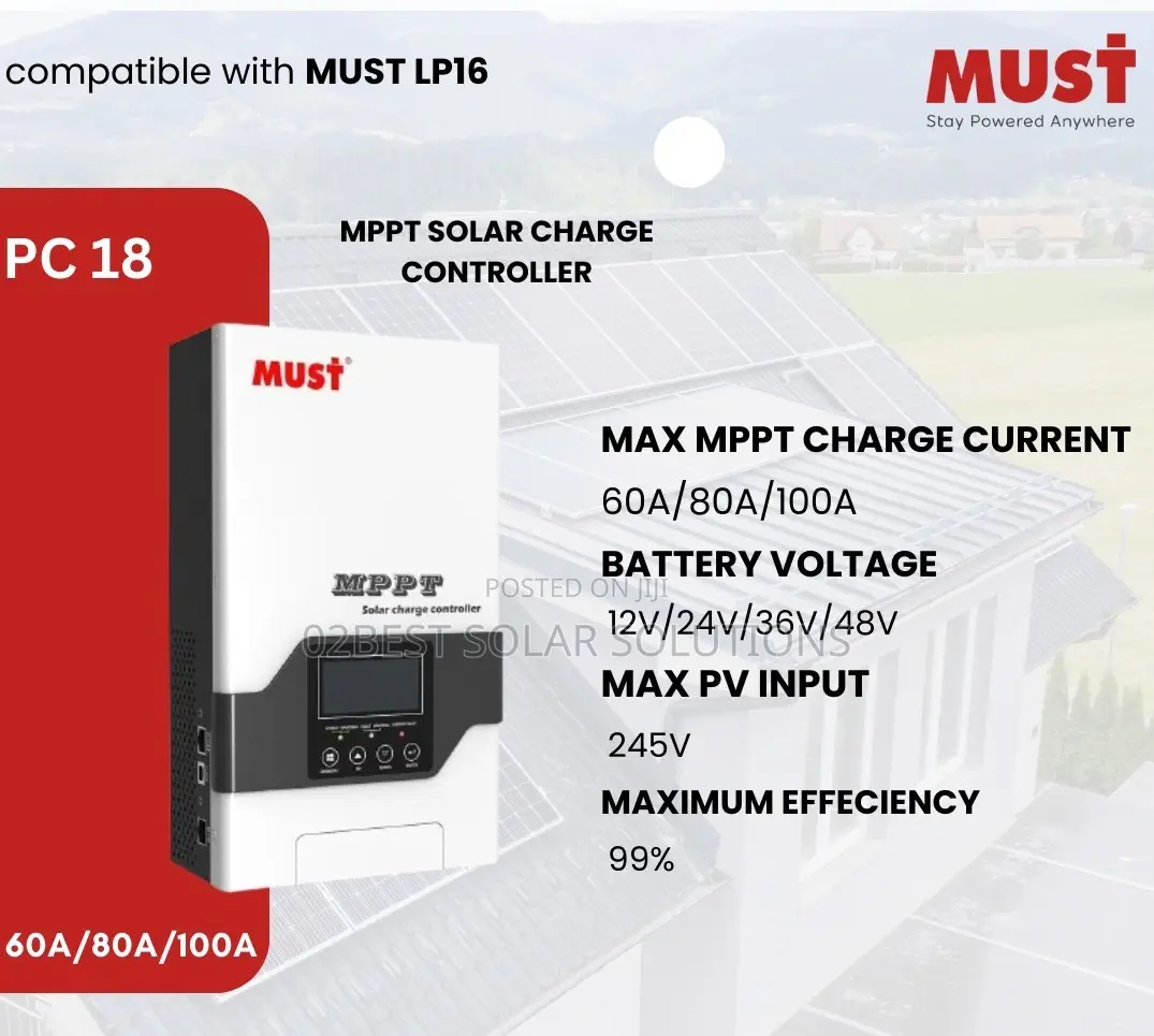 Must 60a/80a/100a MPPT Charger Controller