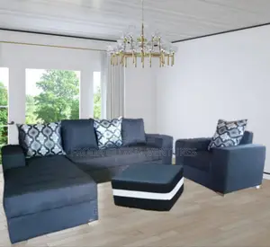 L-Shape Sofa and Single Chair With Table. Acb07