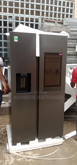 Samsung Refrigerator With Water Dispenser and Tv Screen