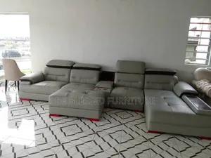Exotic Leather L-Shaped Sofa