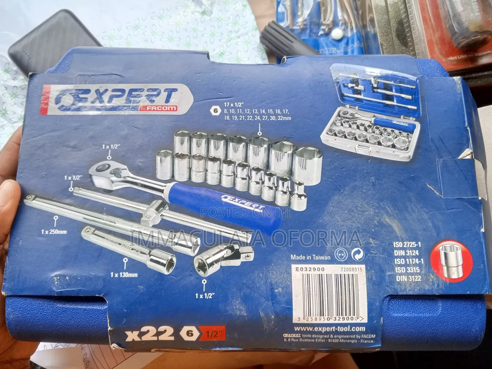 EXPERT E032900 Socket And Accessory Set 1/2 Metric