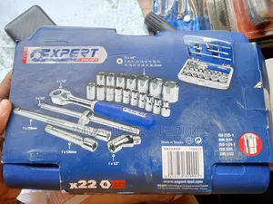 EXPERT E032900 Socket And Accessory Set 1/2 Metric