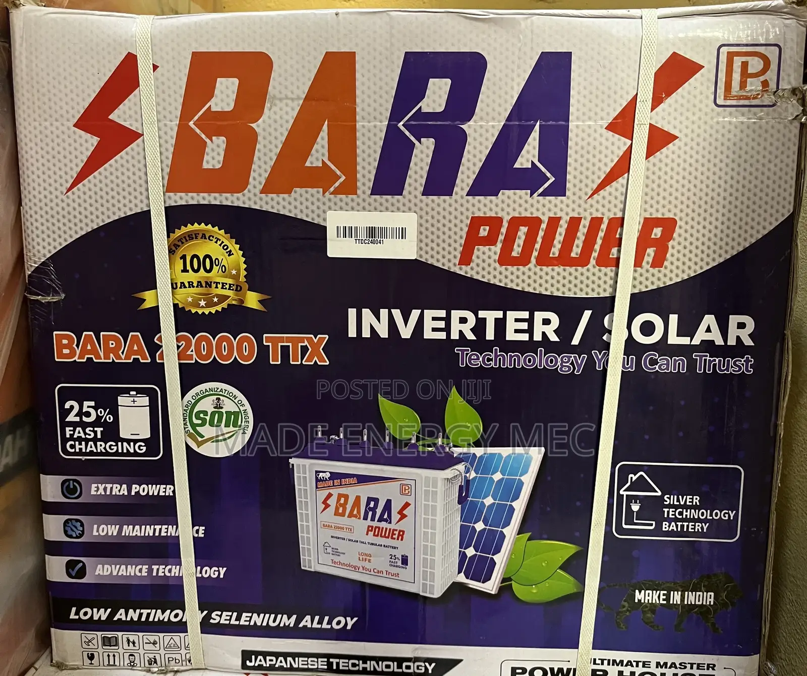 Bara Tubular Battery 220ah