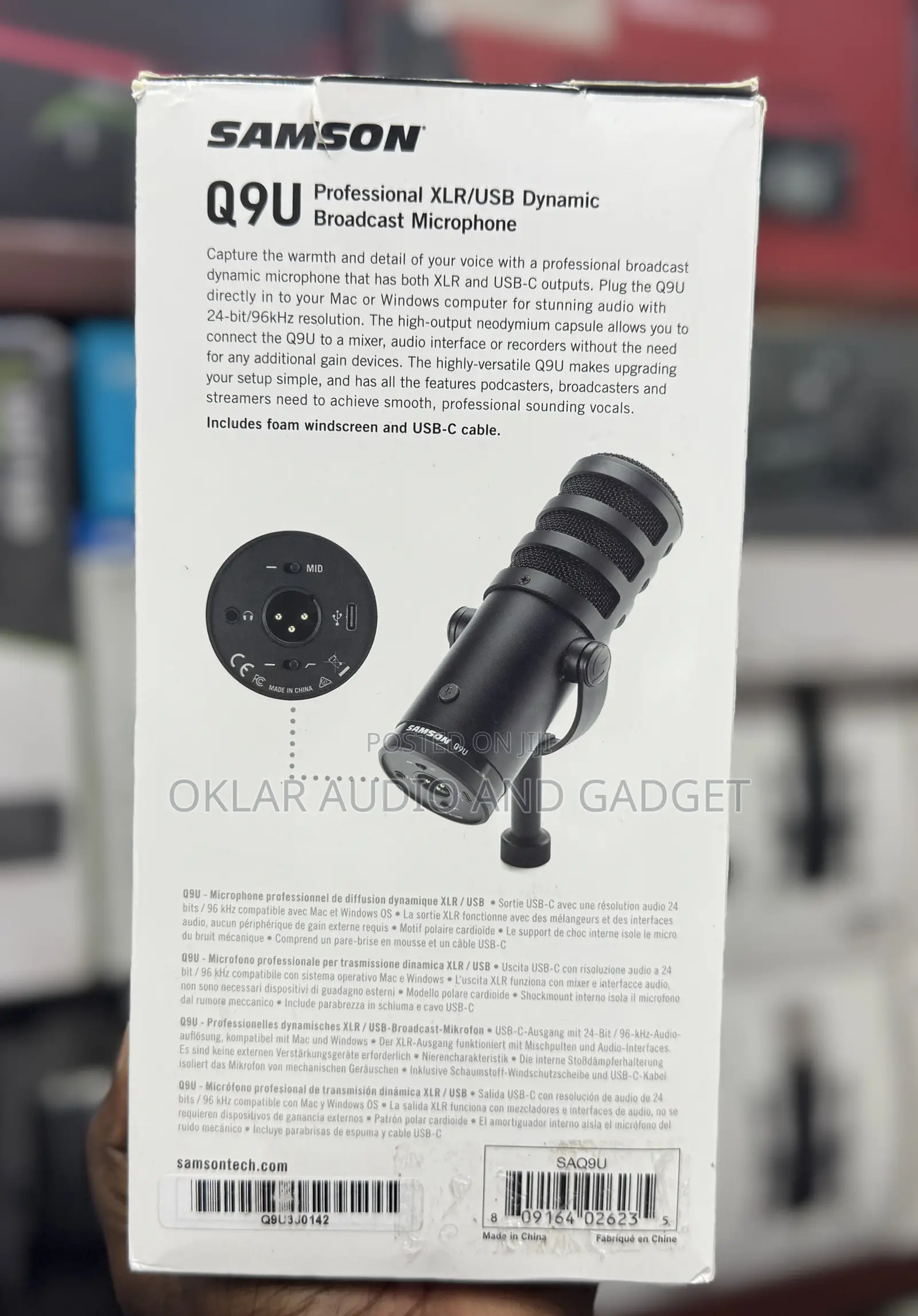 Samson Q9u XLR/Usb Proffessional Broadcast Microphone