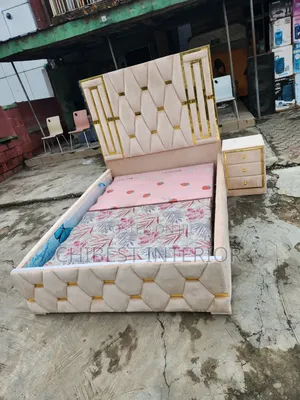 Cream Colour Padded Bed Frame