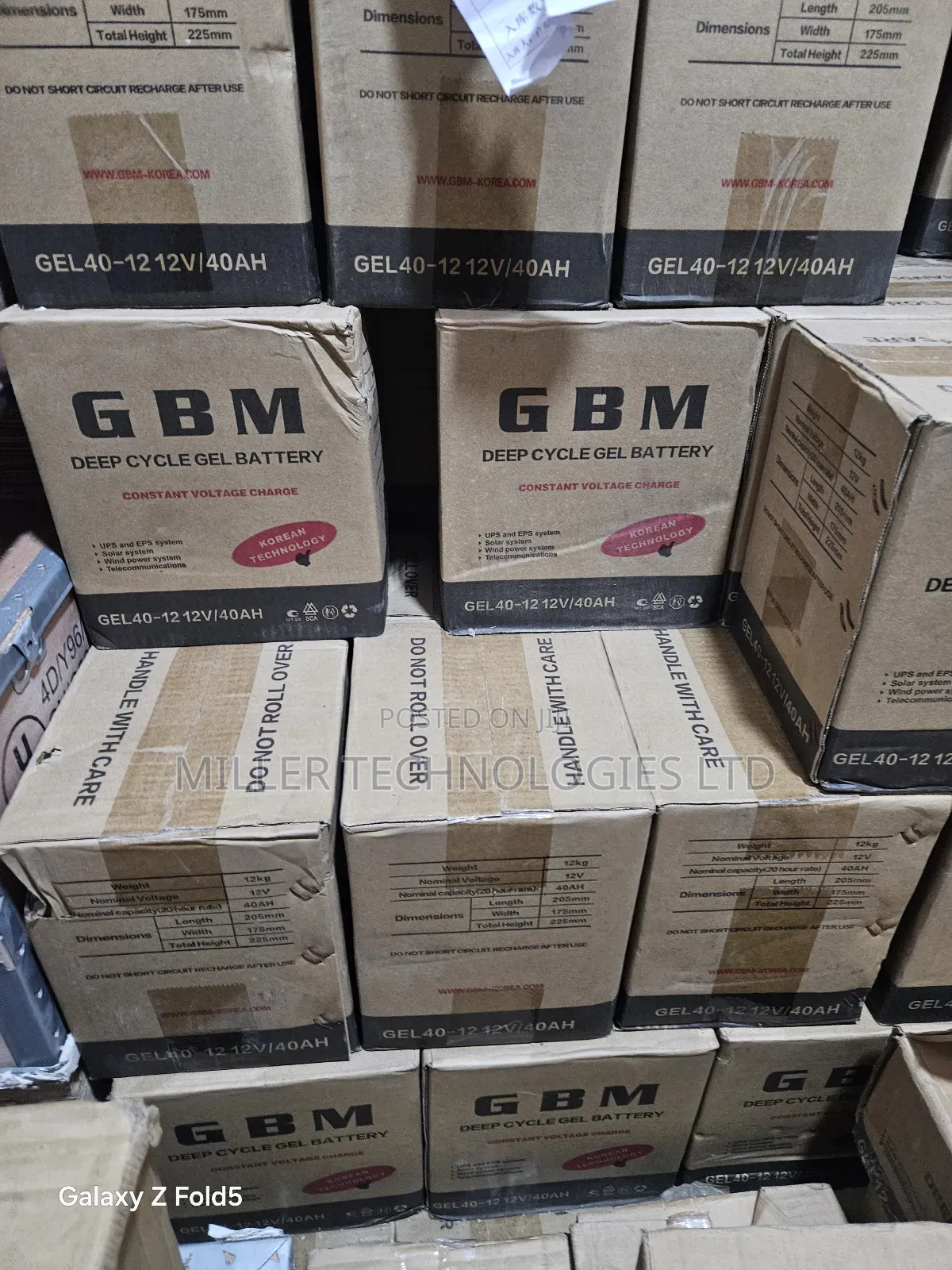 GBM Deep Cycle Gel Battery 40ah 12V