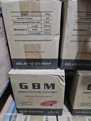 40ah 12v GBM Dry Cell Battery Constant Voltage Charge
