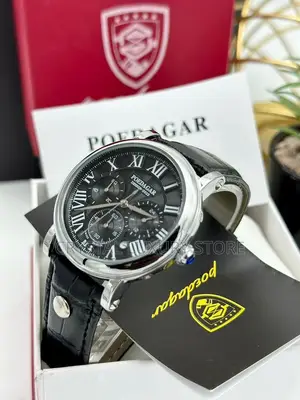 Poedagar Quality Men Genuine Leather Strap Wristwatch