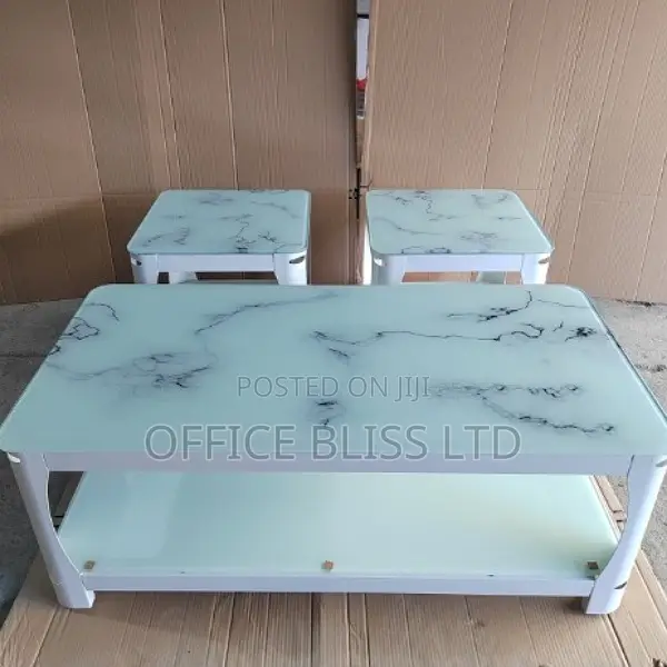 New Modern Living Room Center Table With 2 Side Stools