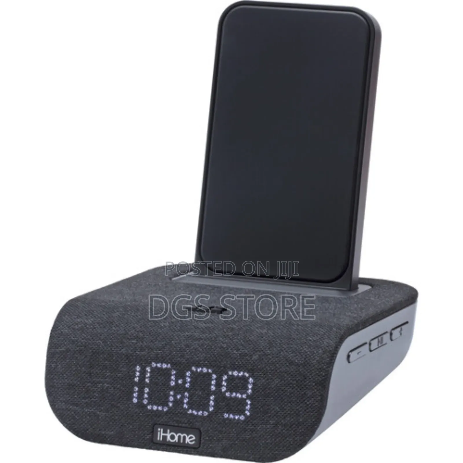 Ihome Time Base Wireless Charging Stand+ Bluetooth Speaker