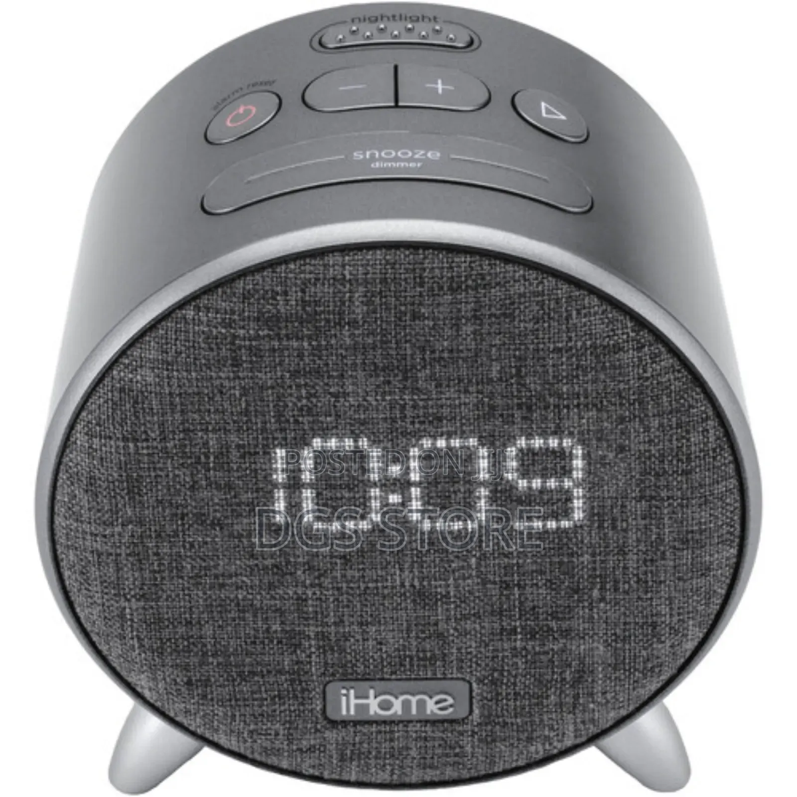 Ihome Power Clock Bluetooth Speaker+ Two Usb Charging Port