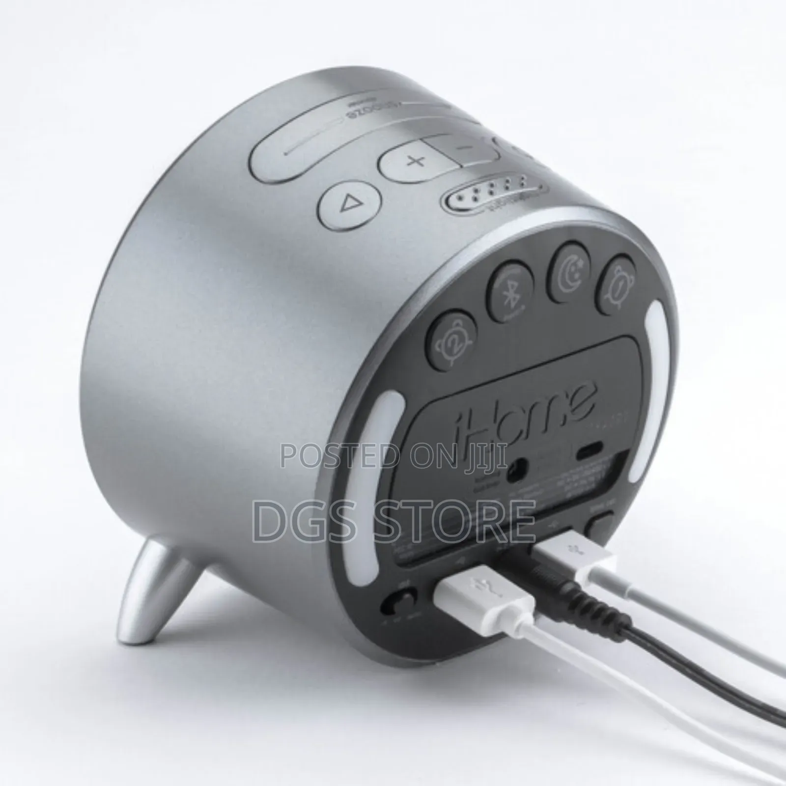 Ihome Power Clock Bluetooth Speaker+ Two Usb Charging Port