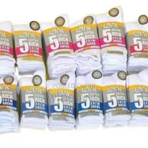 Larks 5-in-1 Boys And Girls Socks(White)
