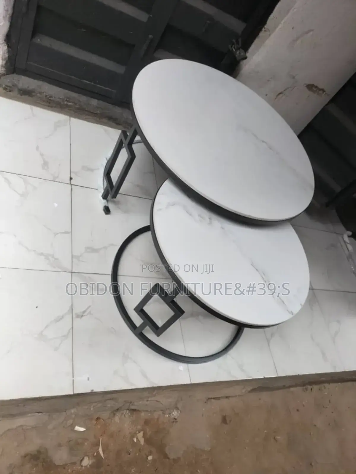 Portable Marble Top Center Table
