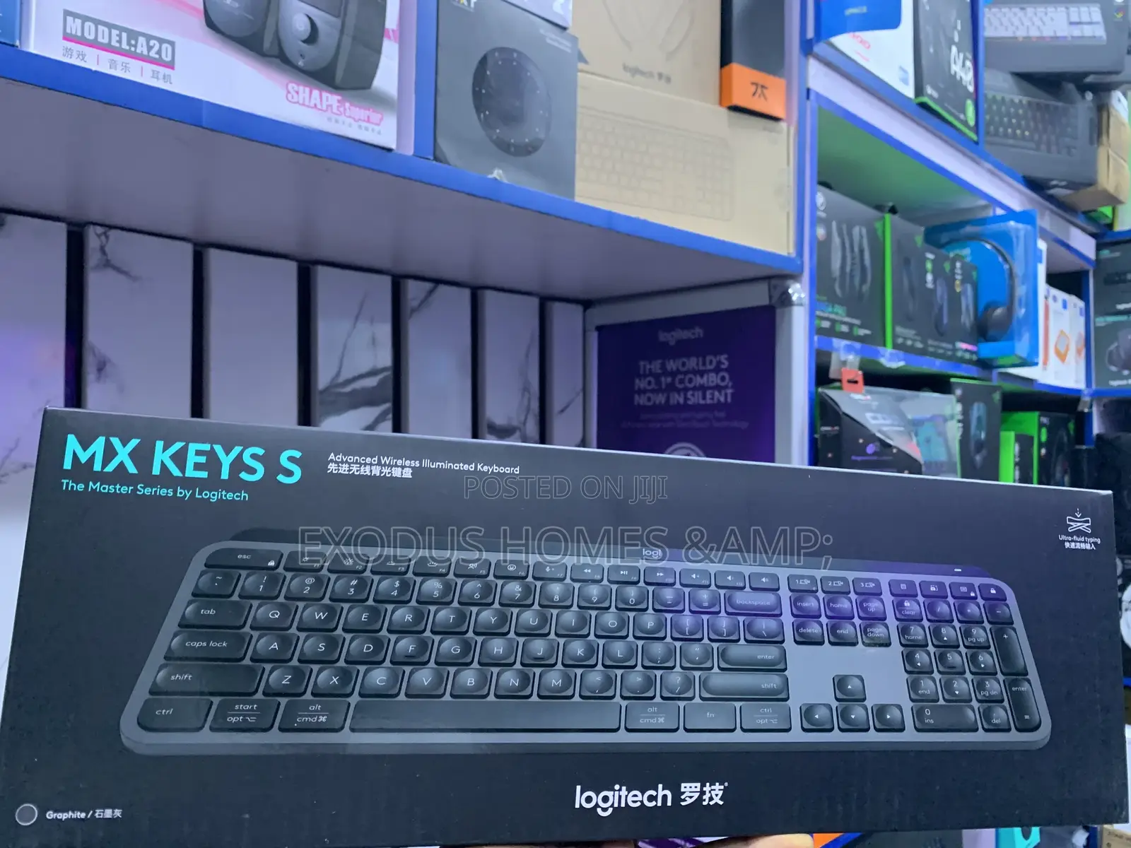 MX Keys S Logitech Wireless Keyboard.