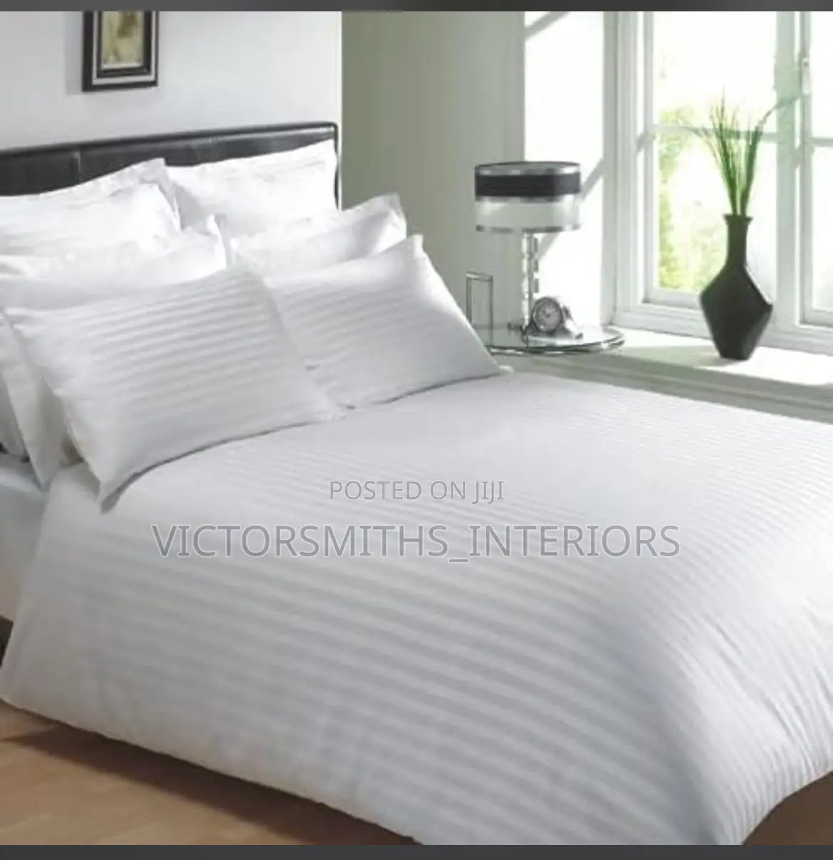 Wooden Blinds And Bedsheets