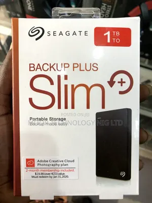 Seagate 1TB Backup Plus Slim Portable External Hard Drive