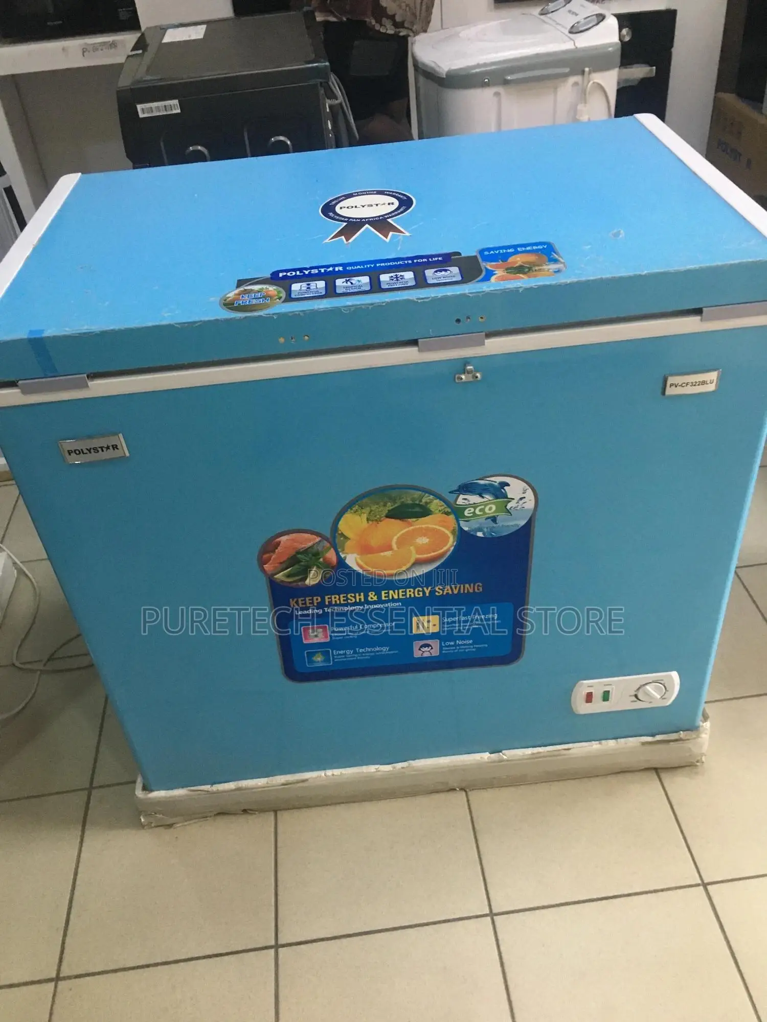 Original Polystar Chest Freezer Blue 322blu