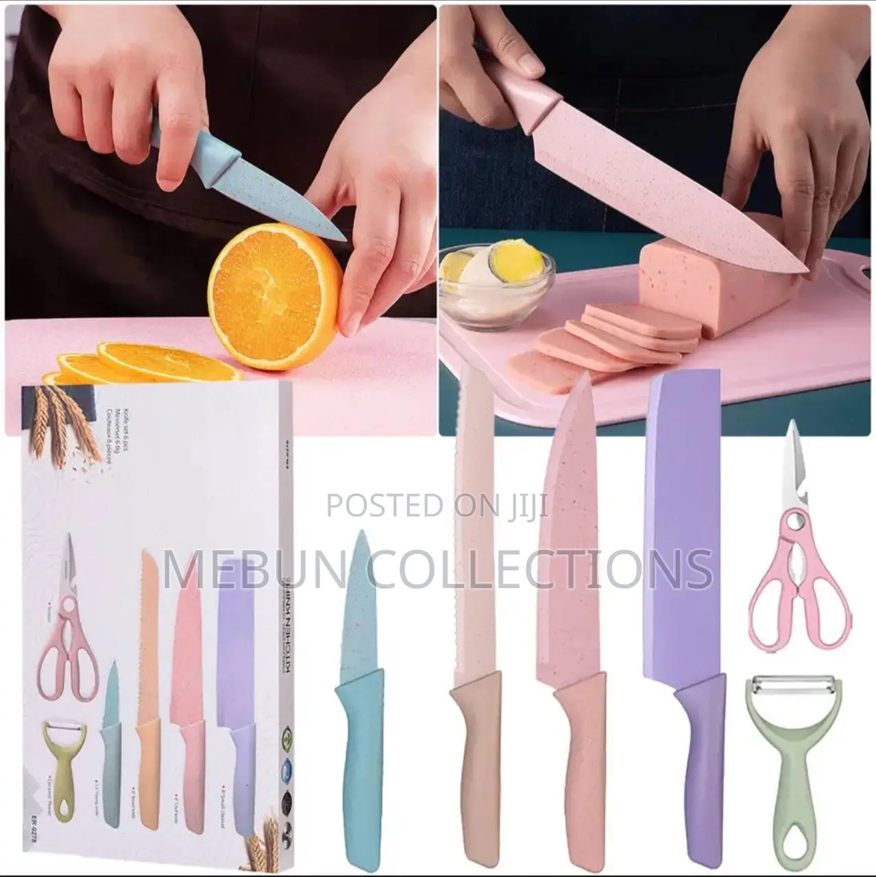 6pcs Multicolored Classy Knife Set