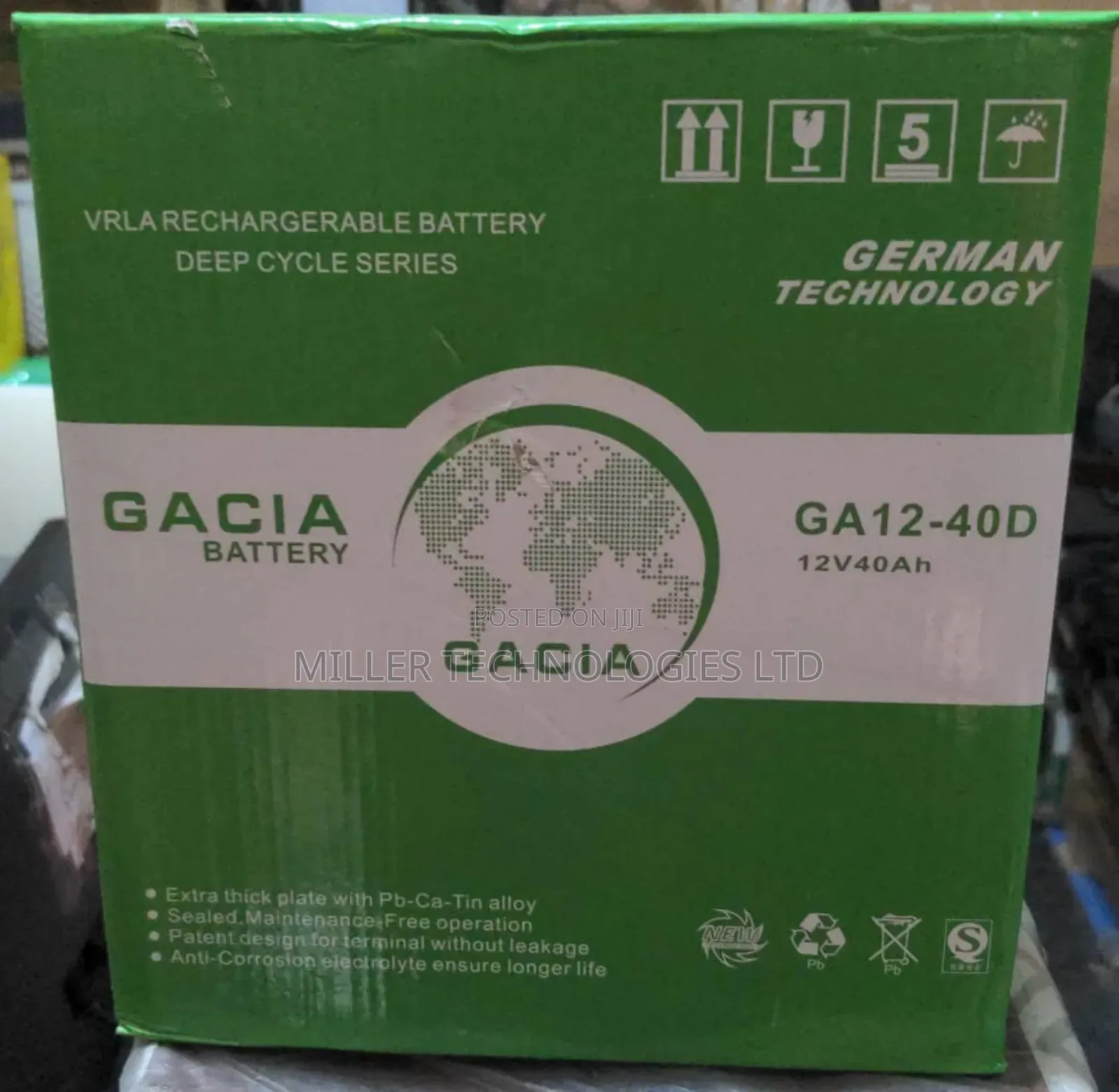 Gacia Dry Cell Battery 40A 12V Available Now