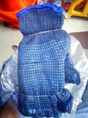 Doteded Hand Glove Blue
