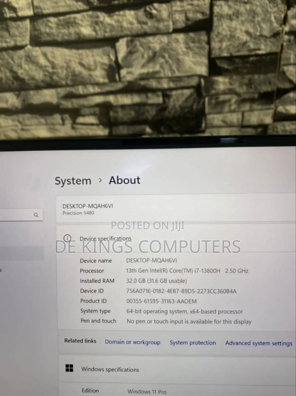 Laptop Dell Precision 5480 32GB Intel Core i7 SSD 512GB