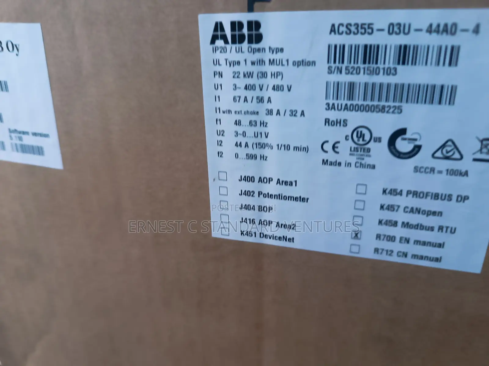 Abb VFD /30hp