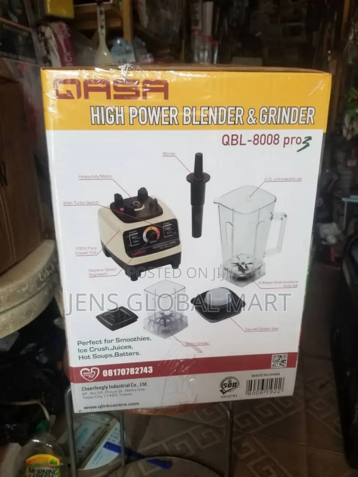 3 in 1 Glass Jar Multi Functional Blender