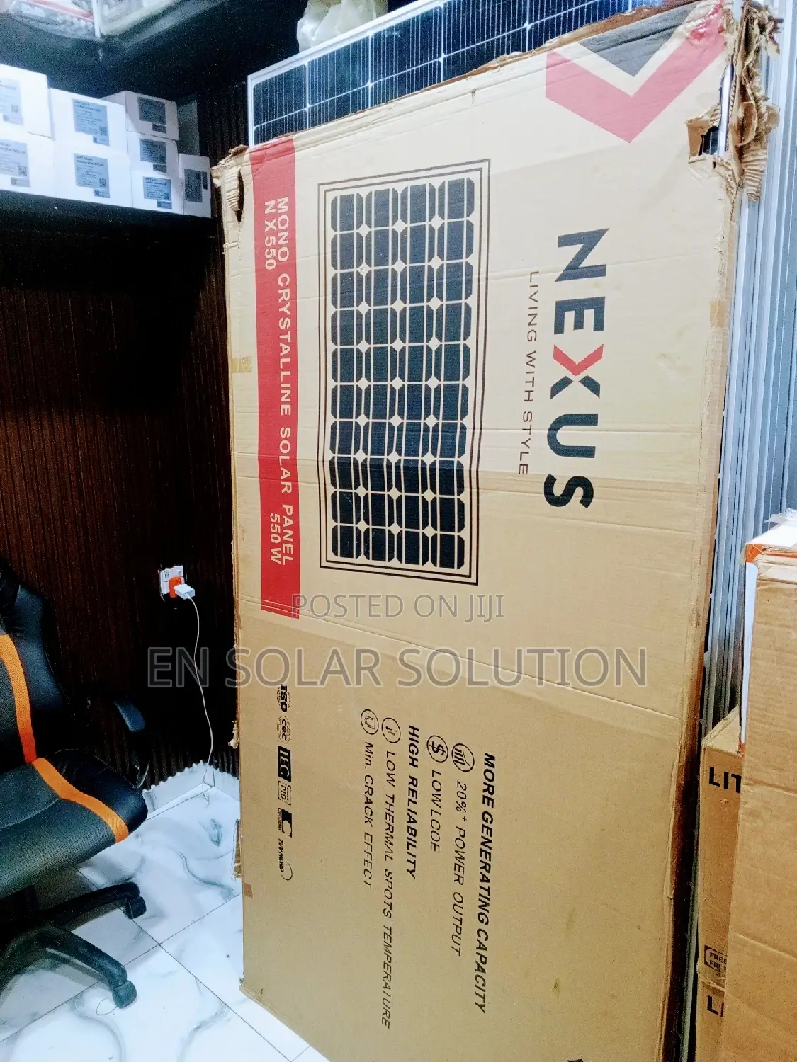 Nexus 550watts Solar Panel Available Now