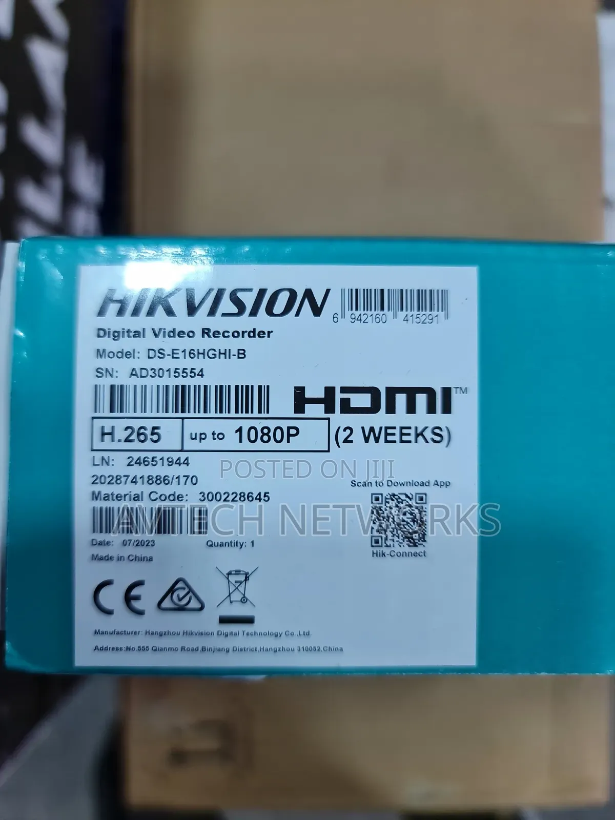 E-NVR Hikvison 16 CH