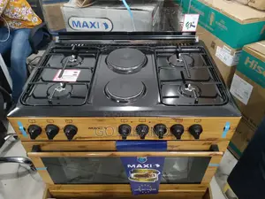 Maxi 60*90 4 Gas Burner +2 Hot-Plate Wood Cooker
