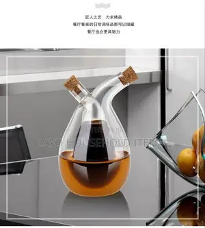 In 1 Glass Oil and Vinegar Dispenser, Olive Oil and Vinegar